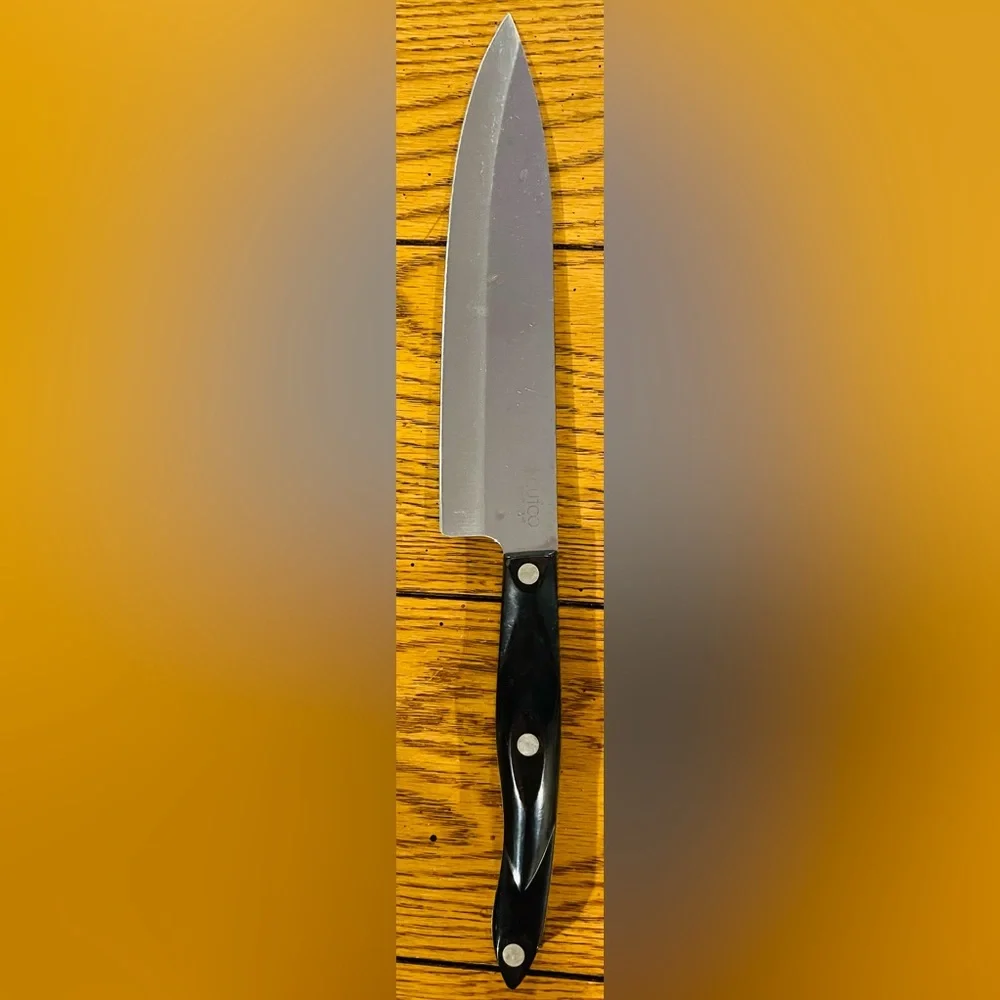 CUTCO 1728 Petite Chef Knife, brown handle, blade 7 3/4 inch, handle 5 1/2 inch